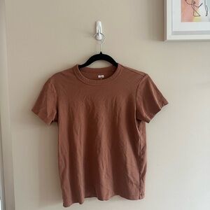 UNIQLO cotton U-neck T-Shirt terra cotta - US M